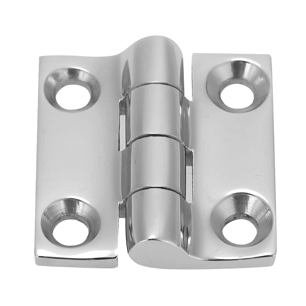Alomejor Four Hole Boat Hinge 316 Grade Stainless Steel Square Hinge Yacht Replacement Accessories (50mm-1pc)