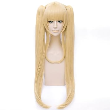 Amazon Com Alacos Women Ponytails Maid Wig Long Straight Anime