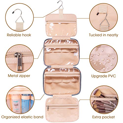 Large Hanging Toiletry Bag Travel Makeup Bag Cosmetic Organizer for Women and Girls (Flamingo) 3 Large Hanging Toiletry Bag Travel Makeup Bag Cosmetic Organizer for Women and Girls (Flamingo)