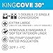 Wildhorn King Cove 30°F Premium Double Sleeping Bag. Massive 86″ L X 72″ W, Removable Washable Interior Liner, Double to Single Conversion.thumb 2