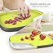 Homgeek Plastic Cutting Board, Antimicrobial Non-slip Chopping Board with Strip Edge Multi-purpose Double Side Use Dishwasher Safe