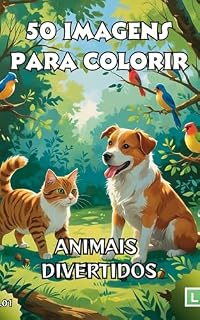 Livro 50 IMAGENS PARA COLORIR: ANIMAIS DIVERTIDOS