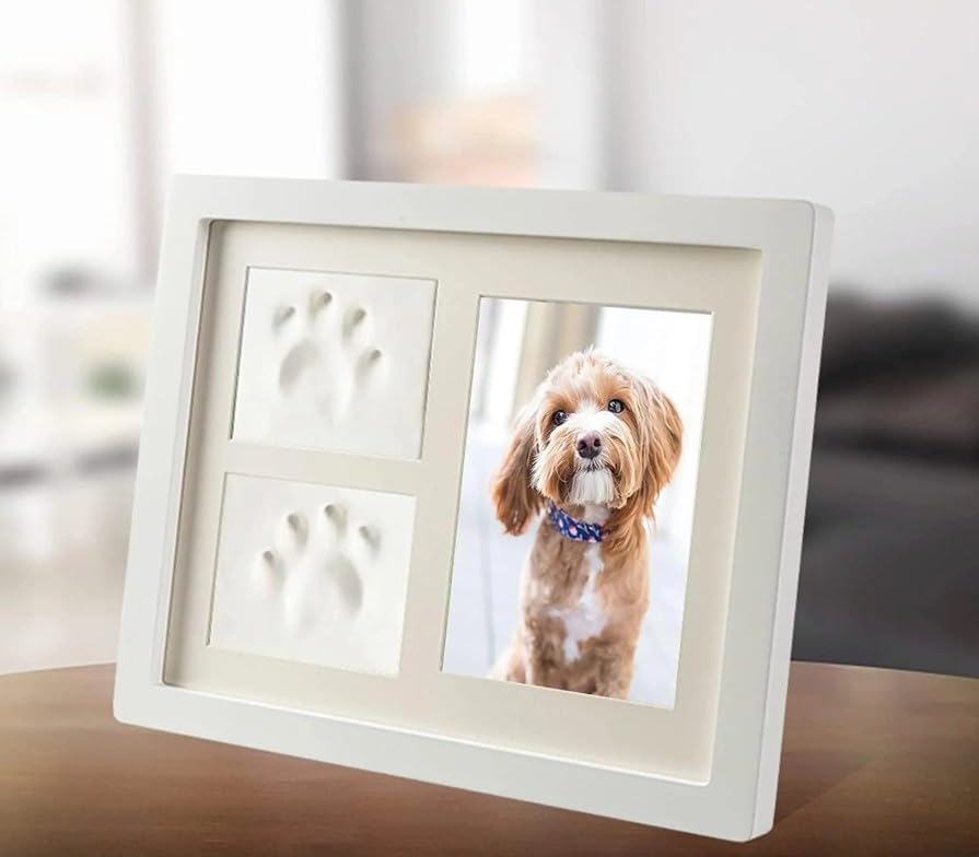 Little Hippo Baby Handprint Kit With Name Letter Stamps | Baby Picture Frame & Non Toxic Clay! Baby Footprint kit, Perfect for Baby Boy Gifts, and Baby Girls Gifts! (Espresso, Standard)