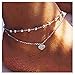 Simsly Anklet Bracelet with Heart Foot Jewelry Beach Ankle Chain for Women and Girls JL-135