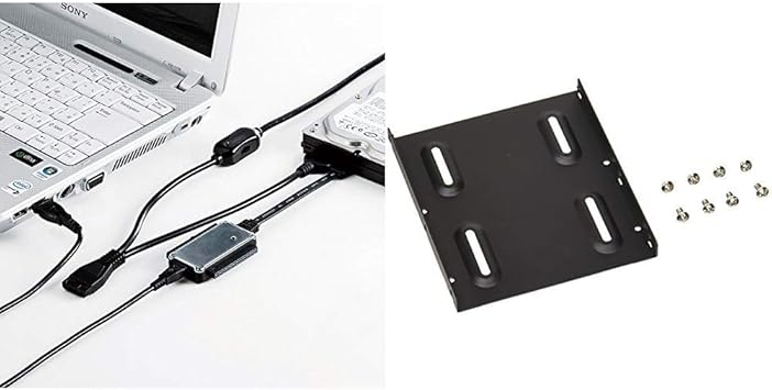 Amazon セット買い サンワサプライ Ide Sata Usb変換ケーブル Usb Cvide2n オウルテック 2 5インチhdd Ssd用 3 5インチサイズ変換ブラケット ネジセット付き ブラック Owl Brkt04 B サンワサプライ Usbケーブル 通販
