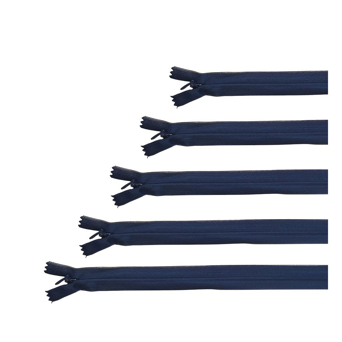 Invisible Zipper Closed, 5 Sizes and 20 Colors #3, Fine Zipper, Elegant and Discreet for Sewing on Clothes, Dresses, Skirts, Sewing Zipper, (Assorted 5 50 Units, 330)