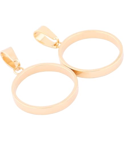 90-Piece Open Bezel Charms Set - Stainless Steel Frames For Resin Jewelry Making & Crafts