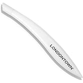 LONDONTOWN Cuticle Pusher Tool with Rubber Finish Tip | Professional Grade Bevel Edge, Precision Fingertip Nail Scraper for Cuticle Care