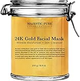 Majestic Pure Gold Facial Mask, Help Reduces the Appearances of Fine Lines and Wrinkles, Ancient Gold Face Mask Formula - 8.8 Oz