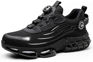 KEXUEJIA Steel Toe Work Shoes for Men Women Lightweight Comfortable Industrial & Construction Outdoors Safety Shoes