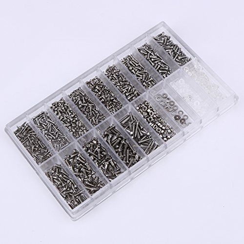 image for UEB 1000pcs Stainless Steel Screws Tool Kit with Repair Screwdriver fo
