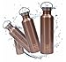 Rehydrate Pro (Chrome) Stainless Steel Insulated Water Bottle and Beer Growler, 68oz Capacity, Double Wall Design, for Hot and Cold Beverages, Includes Bonus Insulated Bottle Pouch