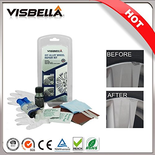 Click Here to See More Images VISBELLA DIY Alloy Wheel Repair Kit-(Fix within 30 minutes with Alloy Rim Restoration kit)