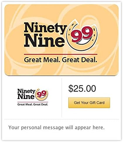 Ninety Nine Restaurants Gift Cards - E-mail Delivery
