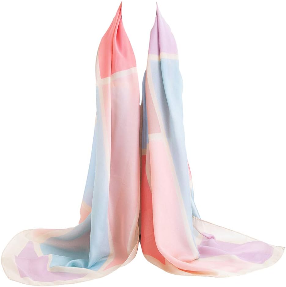 Bellonesc Silk Scarf 100% silk Long Lightweight Sunscreen Shawls for Women