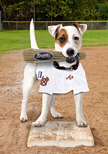 Pets First MLB Atlanta Braves Dog Baseball Bat Toy