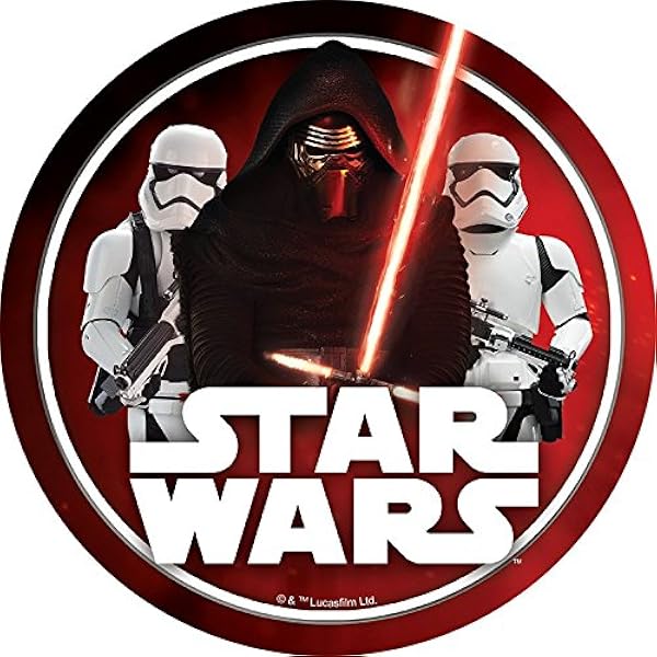 Star Wars Edible Image Darth Vader Yoda Luke Skywalker Photo Sugar Frosting Icing Cake Topper Sheet Birthday Party 8 Round 10766 Grocery Gourmet Food Amazon Com