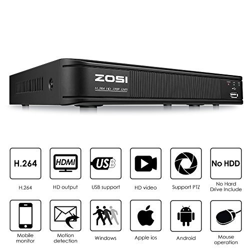 720P 8-Channel Home Security Camera System,1080N HD-TVI CCTV DVR