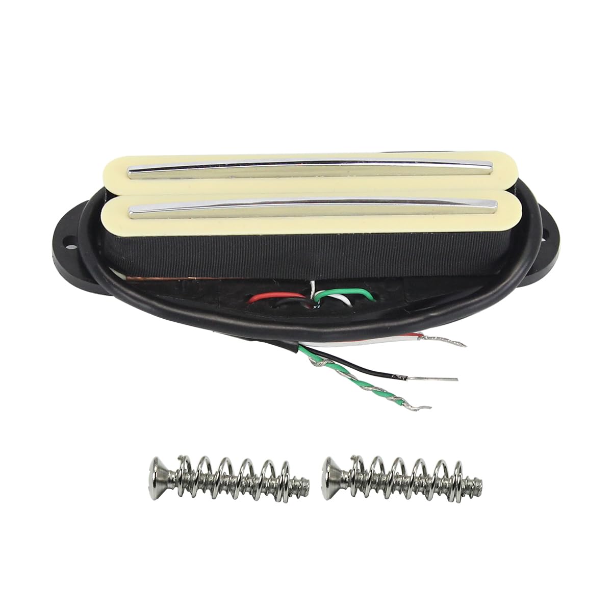 FLEOR Ceramic Hot Rail Single Coil Sized Humbucker Pickup High Output 12~13K Bridge Pickup for ST Electric Guitar, Cream โ image 1