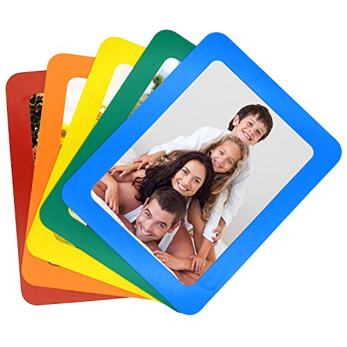 5x7 Inches Magnetic Photo Frame by TOPINSTOCK Set of 5 Colorful Fridge Magnets Creative Family Picture Frames