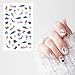 Nail Stickers Decals Nail Wraps Tip 300+ Designs with Straight Tweezers for Women Girls Kids, VIWIEU 3D Salon Quality Self Adhesive Fall Fake Nail Decoration Valentine's Day Christmas Stocking Gift 