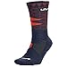 Nike Mens Hyper Elite Lebron Basketball Socks Large (Size 8-12) Navy, Red 5067410