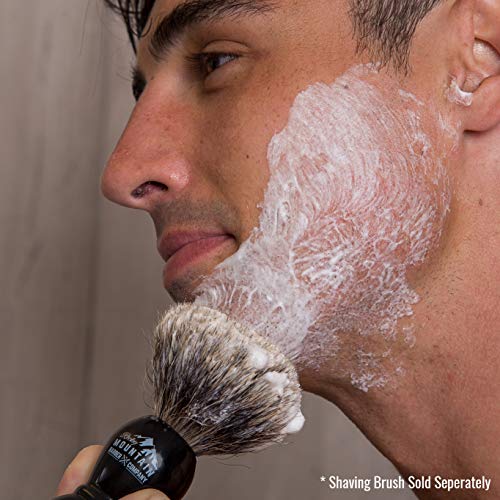 Shaving Soap - Traditional 100% Natural Spearmint Shave Soap - Long Lasting 3.7 oz for Rich & Thick Lather Shaving Cream - For All Skin Types - Made with Spearmint, Eucalyptus & Spruce Oil