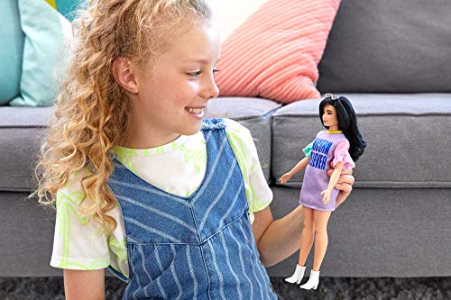 Barbie Fashionistas Puppe im pastellfarbenen Kleid mit Herzchenbrille – Bild 3