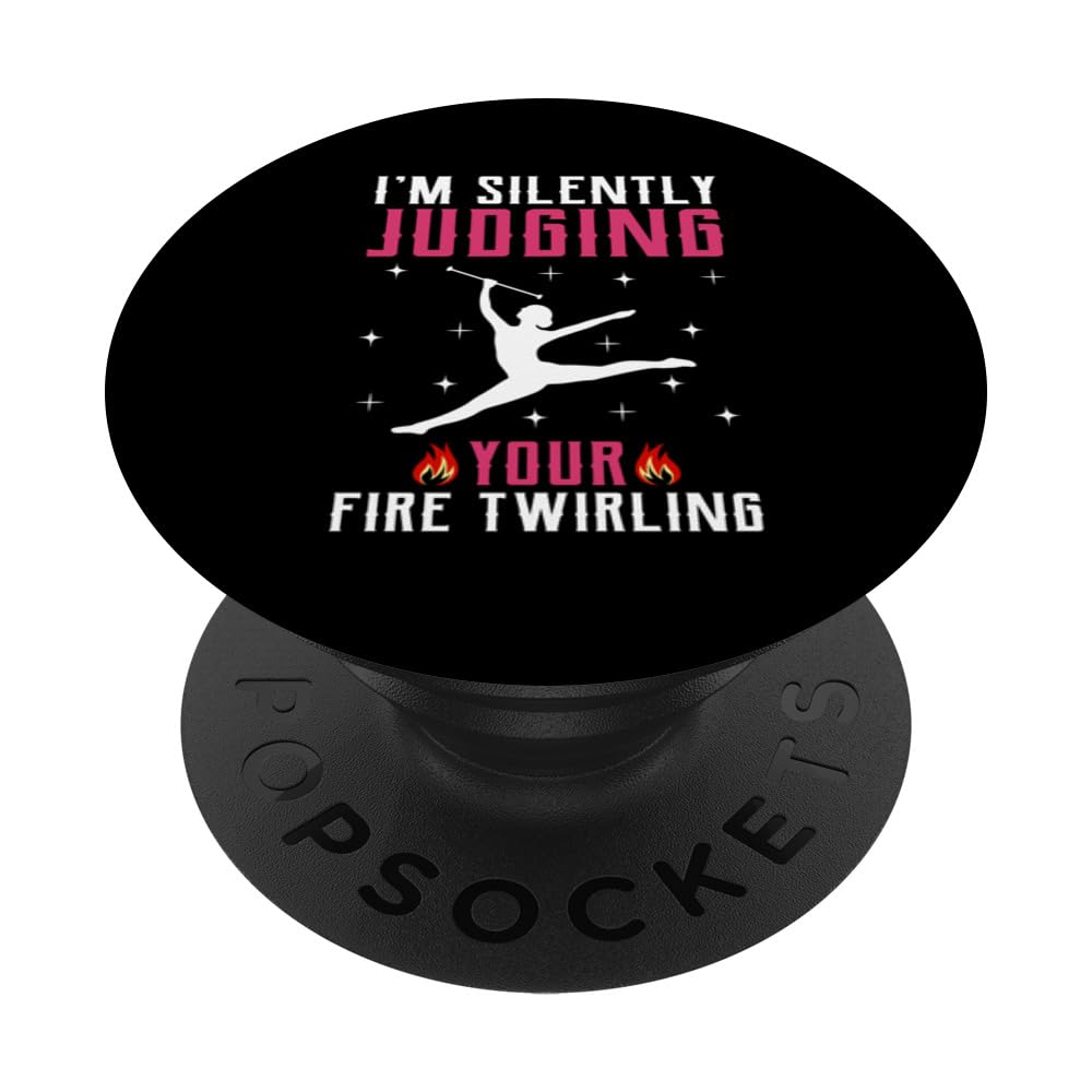 Fire Baton Twirler Majorette Dance Uniform Fire Baton PopSockets Swappable PopGrip
