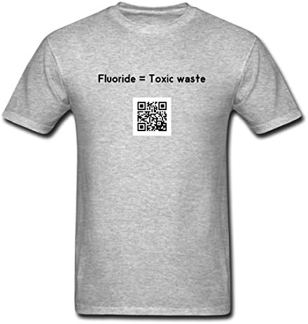 Wodoner fluoride Toxic Waste Men's Graphic Crew Neck T-Shirt Gray Size L