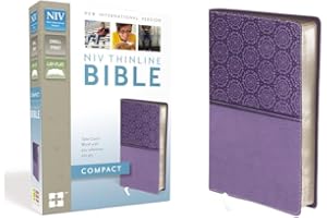 NIV, Thinline Bible, Compact, Imitation Leather, Purple, Red Letter Edition