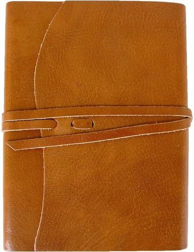 Cavallini Roma Lussa Leather Journal - Handmade in Florence Small Size, Tan