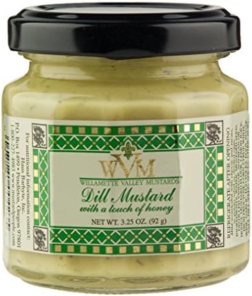 Willamette Valley Mustards, Dill Mustard, 3.25-Ounce Glass (Pack of 12)