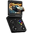 RG34XXSP Game Console Clamshell Retro Portable Handheld RG34XX SP Flip 3.4-Inch IPS Linux 64-bit Game Console 720*480 Screen 3300mAh Rechargable Battery Video Gaming Player (Black 64GB)