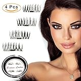 Exotica Magnetic Eyelashes [NO GLUE] 4 piece set Magnetic False Lashes, Brand NEW, 3D Ultra Thin Flexible Premium Lightweight Reusable Voluminous Extensions, Glamorous, Hand Made and Cruelty-Free