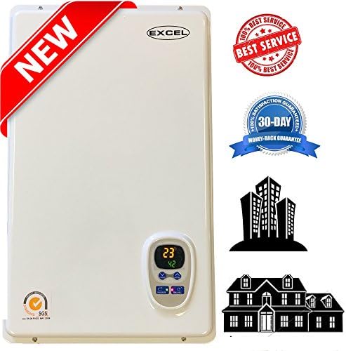 Tankless Gas Water Heater Excel Pro NATURAL GAS 6.6 GPM Whole House and for Hydronic heating Compare to Rinnai, Rheem ,Noritz, Bosch FREE FLUE KIT