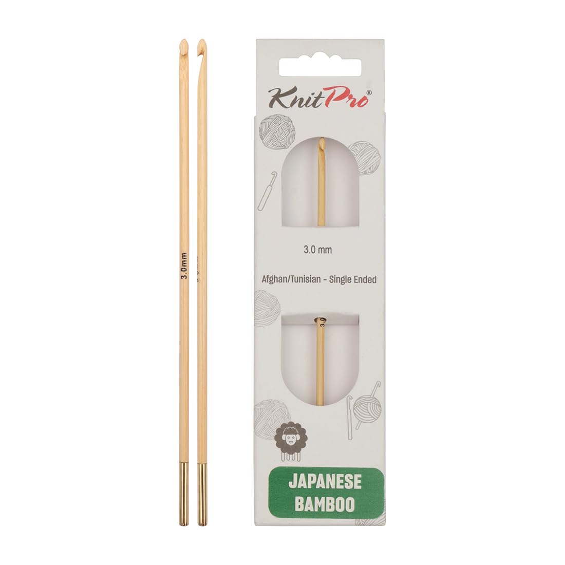 KnitPro Bamboo Afghan/Tunisian Crochet Hook | 3.00 mm