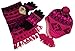 N'Ice Caps Kids Hat Glove Scarf Girls Winter Knit Accessory Set Warm Sherpa Lined 3 Piece