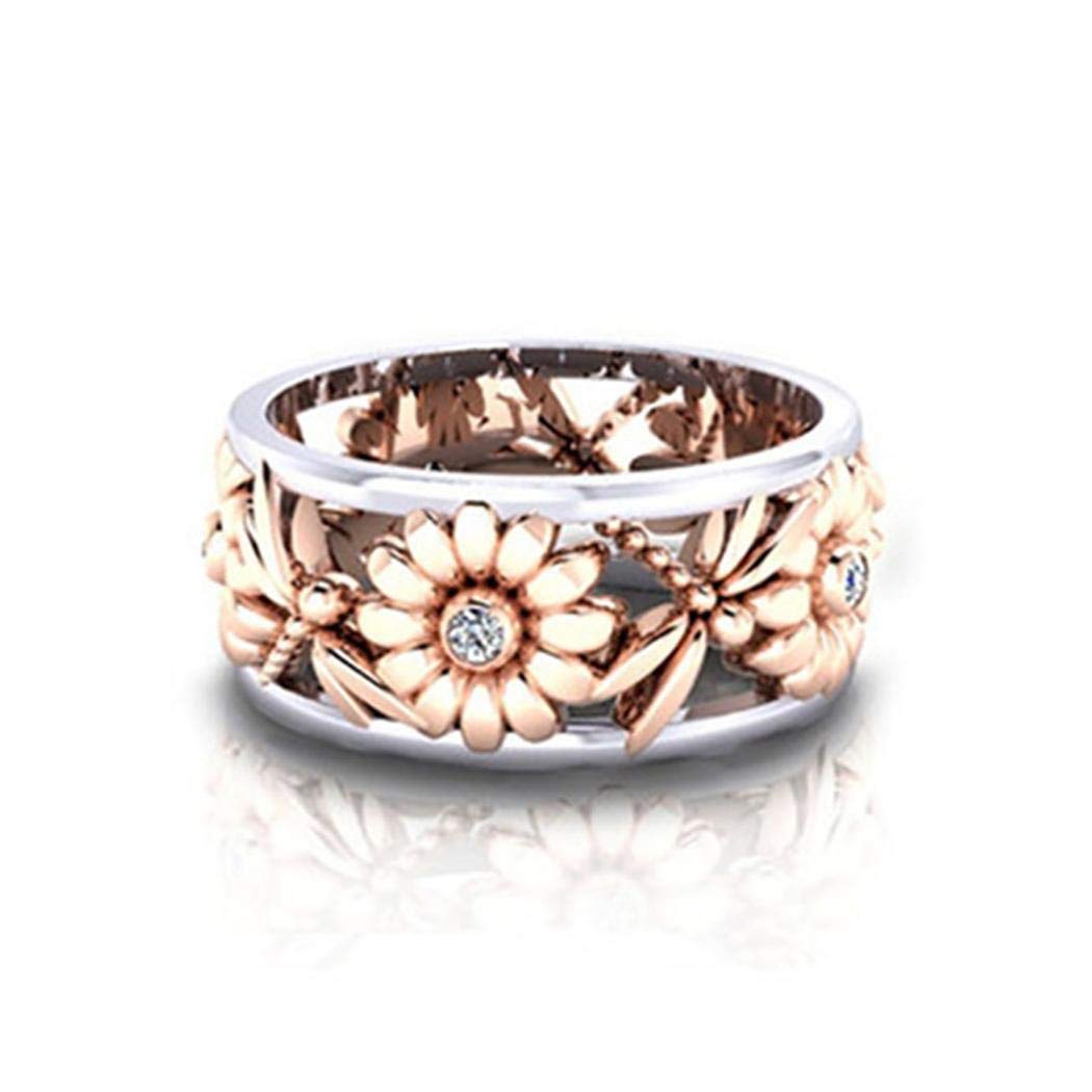 LIOPIO Cadeau de Bijoux Bague Bague Creuse de Libellule Tournesol Mode féminine Bagues d\'orteil