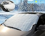 Mini-Factory Car Windshield Snow Cover / Sun Shade Protector Exterior Shield Guard - All Weather - Sun, Snow, Ice, Frost and Wind Proof - Extra Thick - Door Flaps