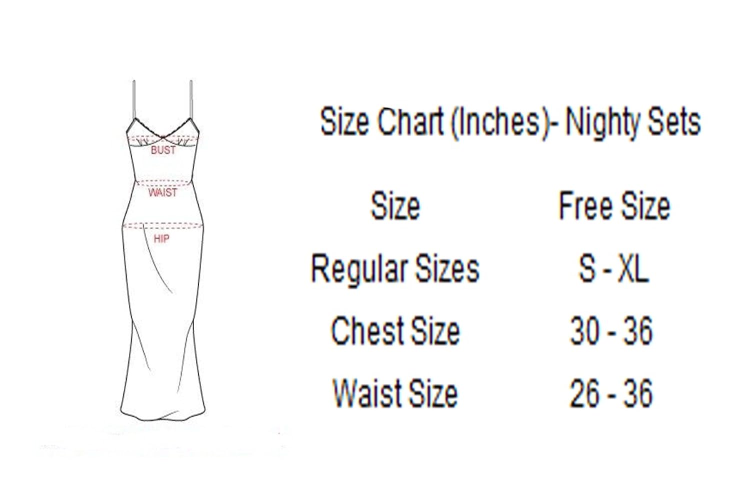 american-elm women's night dress- red top and black lower