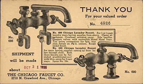 Vintage Advertising Postcard The Chicago Faucet Co Chicago