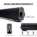 Bluetooth Sound Bar Mini Portable Soundbar Wireless Speakers for Home Theater Surround Sound with Built-in Subwoofers for TV/PC/Phones/Tablets with Remote Control (Frosted Black)thumb 1