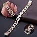 For Fitbit Alta HR and Alta Bands, bayite Replacement Metal Bands Rose Gold with Rhinestone Bling Style E