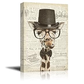 Creative Animal Figure on Vintage Paper Mr Giraffe