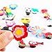AWEHIRU PP OPOUNT 100 Pieces PVC Shoe Charms 64 Different Shapes Shoe Charms Including 36 Pairs Same Pattern and 28 Pieces Single Pattern Shoe Charms for Bands Bracelet Wristband