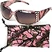 VertX Women's Pink Camouflage Sunglasses Rhinestone Camo - Smokey Pink Lens