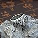 GuoShuang Nordic Pagan Triskele Helm Aegishjalmur Futhark Viking Stave Runic Amulet Ring
