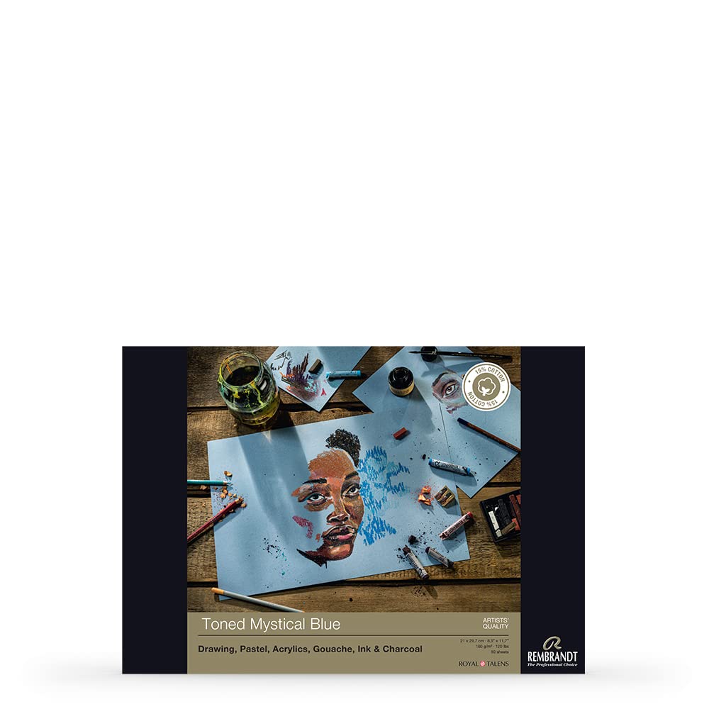 Rembrandt Paper Toned Mystical Blue, 8.3 x 11.7 (A4), 50 Sheets (93080032)