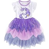 VIKITA Toddler Flower Girl Dress Summer Sleeveless Polyester Tutu Dresses for Girls 3-7 Years, Knee-Length